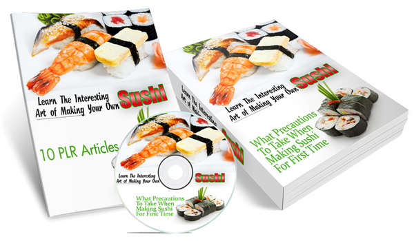 Product picture Making Your Own Sushi - Ebook & Audio Package with MRR