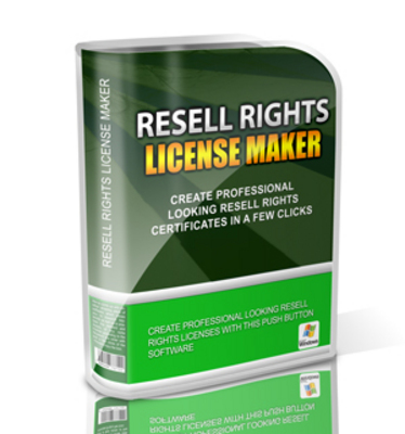 Product picture Resell Rights License Maker, Comes With Master Resale